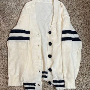 white/beige cardigan